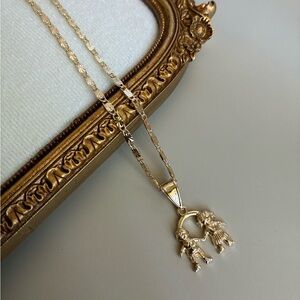 18k gold plated Children Pendant Necklace - Elegant Women's Jewelry
